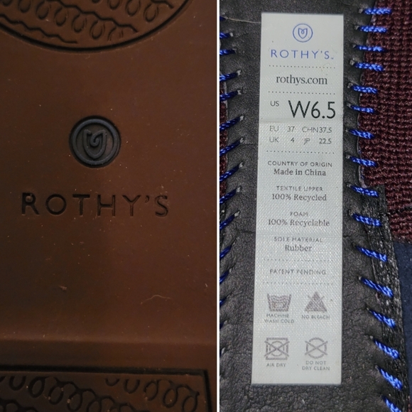 Rothy's The Flat Birdseye Plum Round Toe Flats, Women's Size 6.5, EU 37 - Picture 16 of 16